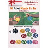 Emrah Gültekin 10 Adet Ipli Fırfır Nostalji Oyuncak Ramazan Okul Hediyesi Hediye Paketli Set Çocuk Gelişimine Katkı