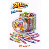 Emrah Gültekin 20 Adet Miniyum Şeker Meyveli Yumuşak Şeker Karışık Renkli Mini Yum Şeker Seti