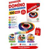 Emrah Gültekin Ahşap Domino Oyunu 100 Parça Renkli Eğitici Zeka Geliştirici Çocuk Oyuncağı Seti