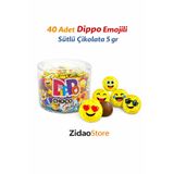 Emrah Gültekin Dippo Emojili Sütlü Çikolata 40 Adet 5 gr Mini Çikolata Okulda Bayramda Dağıtmalık Emoji Çikolata