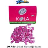 Emrah Gültekin Nostalji 20 Adet Dandy Kola Aromalı Şekerli Balonlu Yumuşak Sakız Ekonomik Mini Paket Hediye Paketinde