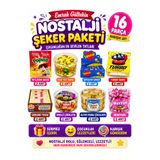 Emrah Gültekin Nostalji Şeker Paketi 16 Parça Karışık Sürpriz Tatlı Seti Sakız Çikolata Kutusu Eğlenceli
