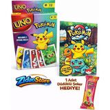 Emrah Gültekin Pokemon Uno Kart Oyunu ve Pokemon Boyama Seti 2li Avantaj Paketi Hediyeli Set Düdük Şeker Hediyeli - Pokemon UNO-boyama