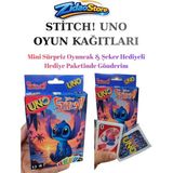 Emrah Gültekin Stitch Uno Kart Oyunu Lisanslı Eğlenceli Aile Oyunu + Mini Oyuncak ve Şeker Hediyeli Set - 1 adet