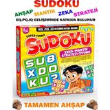 Emrah Gültekin Sudoku Ahşap Kutu Zeka Oyunu Çocuklar ve Yetişkinler Için Eğitici Düşünme Oyunu Hediye Paketinde - Ceviz
