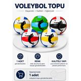 Emrah Gültekin Voleybol Topu Dikişli Dayanıklı Renkli Antrenman Okul Bahçe Plaj Voleybol Topu 1 Adet