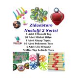 Emrah Gültekin ZidaoStore Nostalji 2 Serisi Leblebi Tozu Taso Misket Topaç Ufo Pervane Üflemeli Top Oyun Seti