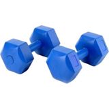 Emre Spor Dambıl Dplastik Dambıl Ağırlık Seti 1 Çift Adet Köşeli Mavi - 4 kg x 2 Adet