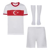 Emre Spor Türkiye Takım Forması Forma Şort ve Tozluk - Kırmızı - Beyaz