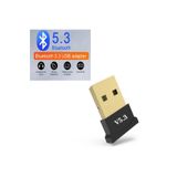 emrebilisim Masaüstü,dizüstü Bilgisayar Bluetooth Aparatı Mini V5.3 Usb Bluetooth Dongle 5.3 Bluetooth Adaptör