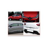 emrgarage Clio 4 Hb uyumlu 4'lü Krom Set Cam Çitası/kapı Çitası/bagaj Altı Krom/ön Panjur Krom