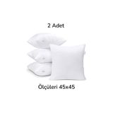 EMRİN AHŞAP OYUNCAK VE HEDİYELİK EŞYA 2 Adet Premium Kare Kırlent İç Yastık, ELYAF DOLGULU 45x45