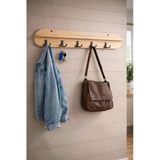 Emrmobılya 90 cm Oval ahsap rengi Duvara Monte Askılık