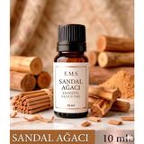 Ems E.M.S SANDAL AĞACI Esansiyel Uçucu Yağ Buhurdanlık Yağı Difüzör Esansı Oda Kokusu Esansı MUM ESANSI 10 ML.