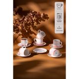 Emsan Belmond New Bone 6 Kişilik Kahve Fincan Takımı 90 ml Turuncu