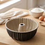 Emsan Black Shiny Stone Döküm Kek Kalıbı 22 cm - Siyah