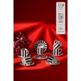 Emsan Bold New Bone 6 Kişilik Kahve Fincan Takımı 90 ml Siyah