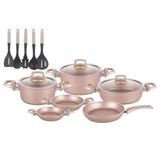 Emsan Brava Golden Pink 14 Parça Granit Tencere Seti