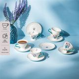Emsan Buket 6 Kişilik New Bone Kahve Fincan Takımı 80 ml - Beyaz