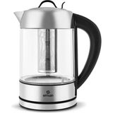 Emsan Cam 2215 Sıcaklık Ayarlı Bitki Çayı Makinesi Inox 2200W - Siyah - İnox