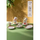 Emsan Cheerful 6'lı Kahve Fincan Takımı 100 ml - Renkli
