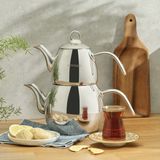 Emsan Cordoba Maxi Paslanmaz Çelik Çaydanlık Takımı 1.1 - 2.1 LT Bulaşık Makinesinde Yıkanabilir