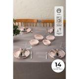 Emsan Cozy 14 Parça 6 Kişilik Pembe Kahvaltı Takımı