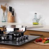 Emsan Elite Düz Tava Gümüş Çelik Malzeme ile 24 cm Boyutunda Tek Parça