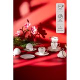 Emsan Florea 6'lı Kahve Fincan Takımı Platin 90 Ml Platin