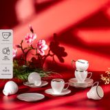 Emsan Florea 6'lı Kahve Fincan Takımı Platin 90 ml