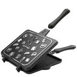 Emsan Grill Döküm 1800 W 6 Adet Pişirme Kapasiteli Teflon Çıkarılabilir Plakalı Izgara ve Tost Makinesi