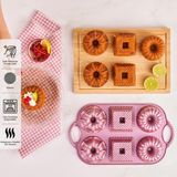 Emsan Griss 6'lı Döküm Kek Kalıbı Pink 36x21 cm Yapışmaz Kaplama Özelliği ile Sağlıklı Pişirme