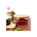 Emsan Naturel 400 ml Yuvarlak Borosilikat Saklama Kabı