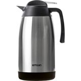 Emsan New Vega 2,1 Litre Çelik Termos Çift Katmanlı Yalıtım ile Kamp ve Outdoor Uyumlu - 2,1 lt - Açık Gri