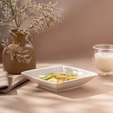 Emsan Pamukkale Kare Çukur Tabak 18 cm - 1 lt - Beyaz