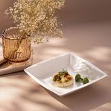 Emsan Pamukkale Kare Çukur Tabak 21 cm - 1 lt - Beyaz