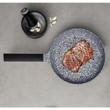 Emsan Perge Granit Kaplamalı 30 cm Döküm Wok Tava Hızlı Soteleme İçin İdeal