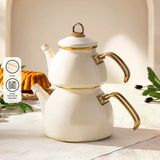 Emsan Retro Emaye Çaydanlık Takımı 1.1 Lt - 2.3 Lt