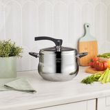 Emsan Retro Paslanmaz Çelik Indüksiyon Tabanlı Düdüklü Tencere 4 Litre - Gümüş