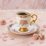 Emsan Rose 6 Kişilik Kahve Fincan Takımı 80 ml