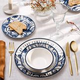 Emsan Sierra 24 Parça 6 Kişilik Beyaz Desenli Stoneware Yemek Takımı