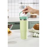 Emsan Star Ice Pipetli Çelik Sızdırmaz Termos Mint 900 Ml Yeşil