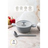 Emsan Swiss Cyrstal RS Gri 20 cm Derin Tencere