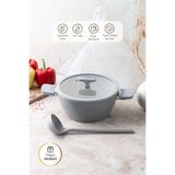 Emsan Swiss Cyrstal RS Gri 24 cm Derin Tencere