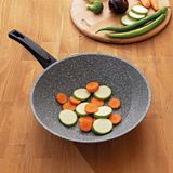 Emsan Titanium Granit Wok Tava Gri 28 cm Granit Kaplama ile Sağlıklı Pişirme