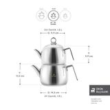 Emsan Urban Midi Çaydanlık Takımı 1,35L & 1,95L