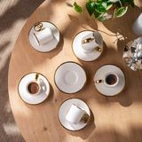 Emsan Wedding 90 ml 6'lı Kahve Fincan Takımı - 6 Adet