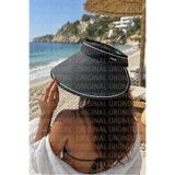 Emsay Store 14 Cm Genişliği ile Tek SİYAH Beach Premium Lüks Vizör Şapka –Sahilin En Stil Sahibi Parçası, Yazlık Bere Plaj ve Eşsiz Tatil Şapkası