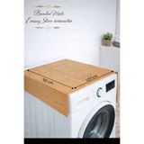 Emsay Store Doğal Ahşap BAMBU Banyo ve Çamaşır Makinesi Matı – Kaymaz ve Dayanıklı Tasarım- 120X50 CM