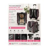 EMSE 4 Tekerlekli Pet Taşıma Valizi